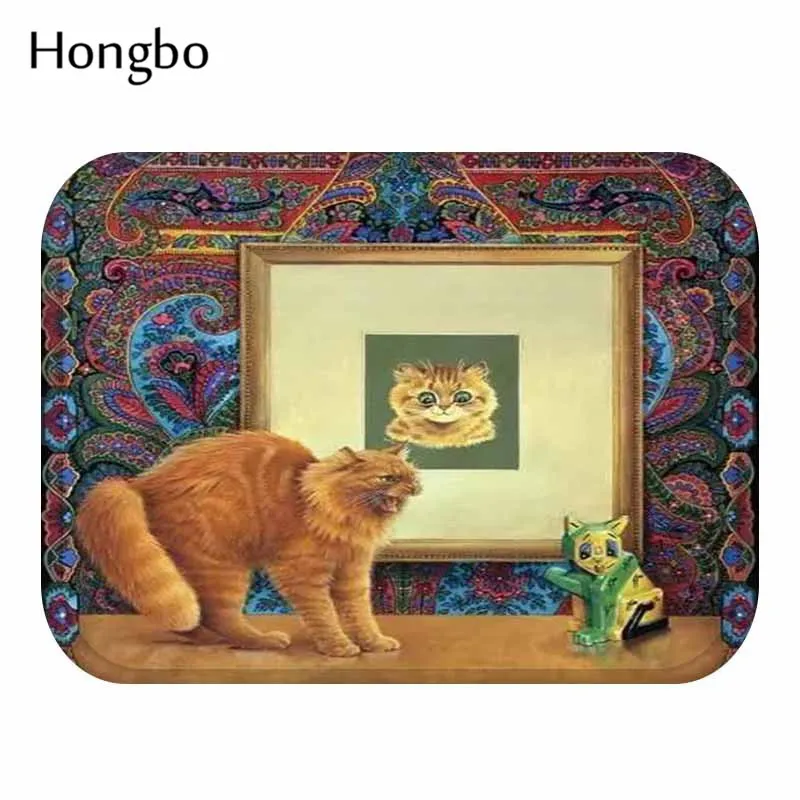 Hongbo Cat открытый вход Крытый ковер коврики коврик фланелевый Противоскользящий Ванная комната Кухня коврики 40x60 см