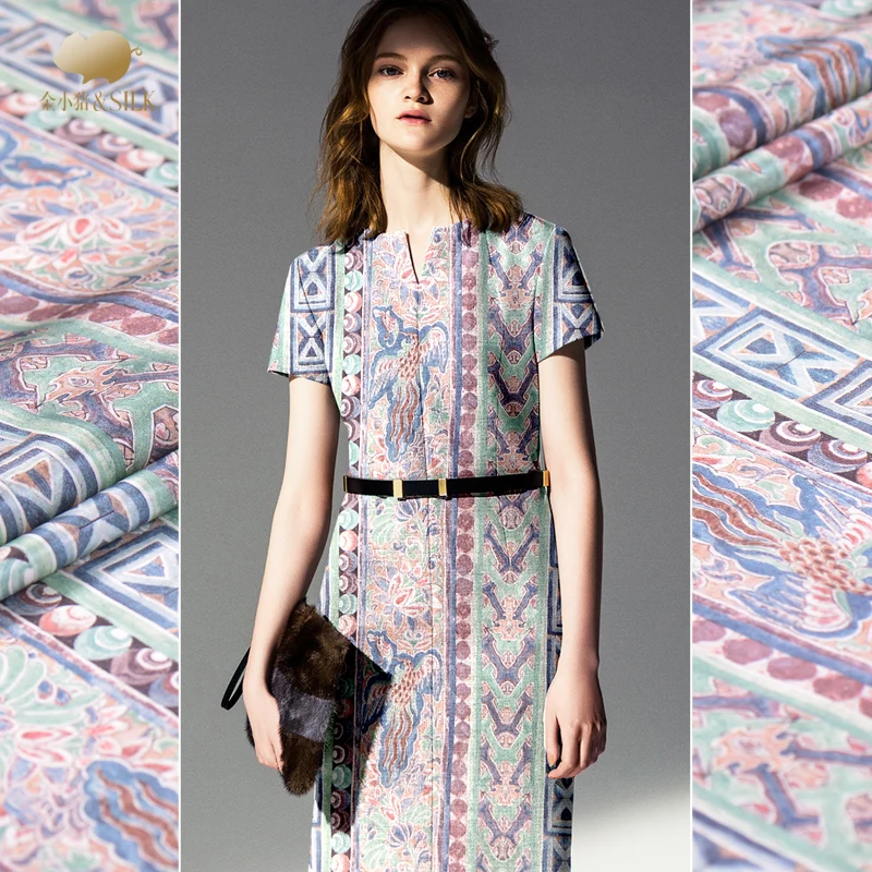 

40mm silk double-sided heavy satin fabric luxury jewelry fashion dress silk fabric wholesale silk cloth
