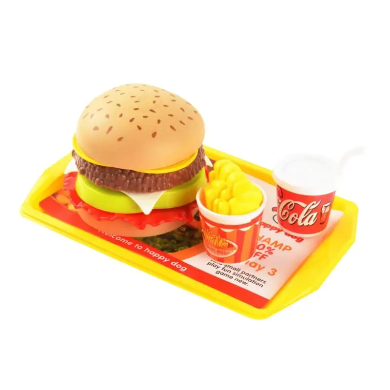 Детский игровой дом игрушка мини бургер игрушка набор картофель фри Кола модель имитация еда ролевые игры - Цвет: B