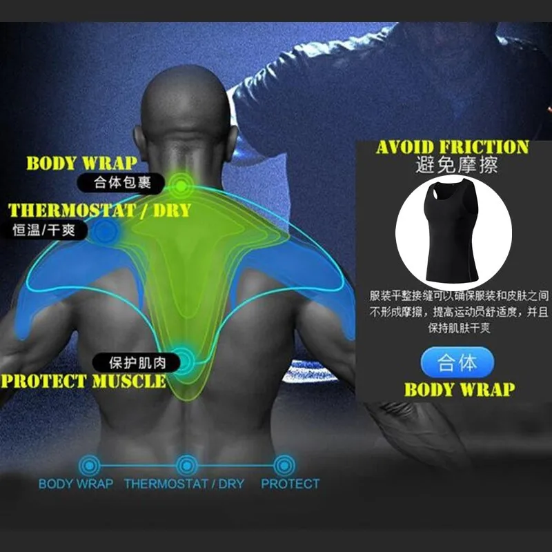 Мужская компрессионная майка Pro Shaper облегающий 3d жилет для бега классные