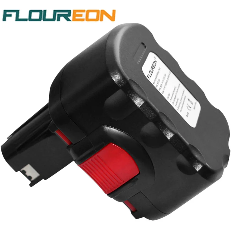 

FLOUREON 14.4V 2000mAh Ni-CD Replacement Rechargeable Battery for BOSCH Drill BAT038 15614 1661 1661K 22614 23614 32614 33614-2G