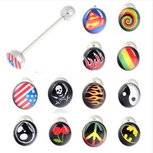 1 шт Новая мода из нержавеющей стали беруши расширитель язык бар штанги бар кольцо-пирсинг в язык пирсинг ювелирные изделия