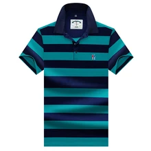 Высокое качество Топы И Футболки мужские рубашки поло деловые мужские бренды рубашек-поло рубашки 3D вышивка отложной воротник мужские s рубашки поло 8053