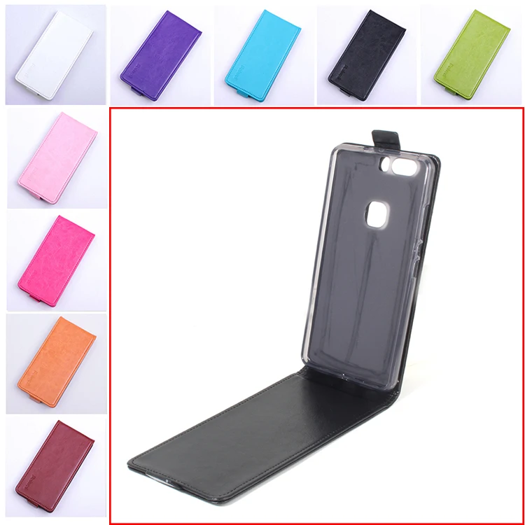 

Fashion 9 colors Flip Leather Cover Case for Huawei Honor V8 Vertical Back Cover Magnetic Protective Shell Open Up and Down