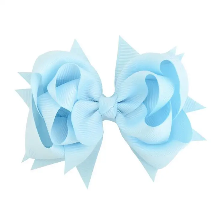 Solid ribbon twisted hairbow6
