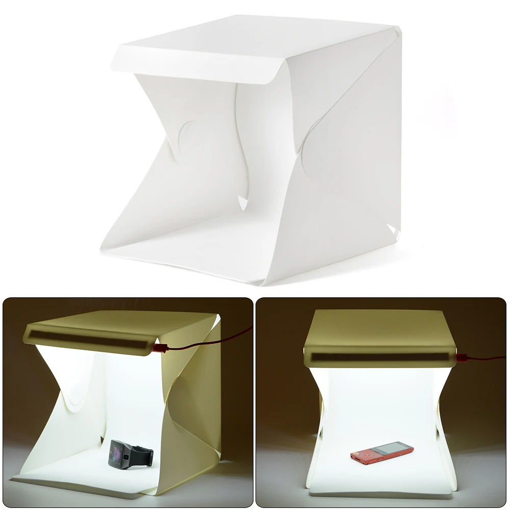 Portable softbox Mini Photo Box Lightbox LED Photo Studio Folding Light Box Room Photography Backdrop Light Box Softbox Tent Kit