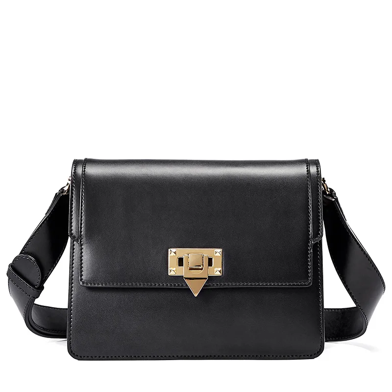 EMINI HOUSE сумки через плечо для женщин, сумка-мессенджер, роскошные сумки, женские сумки, дизайнерские сумки из спилка, женская сумка на плечо - Цвет: Black
