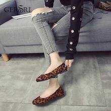 Gersri/Женская обувь на плоской подошве с леопардовым принтом; женские лоферы; сезон весна-осень; повседневная обувь на плоской подошве; женская обувь; большие размеры 33-43; обувь с юбкой