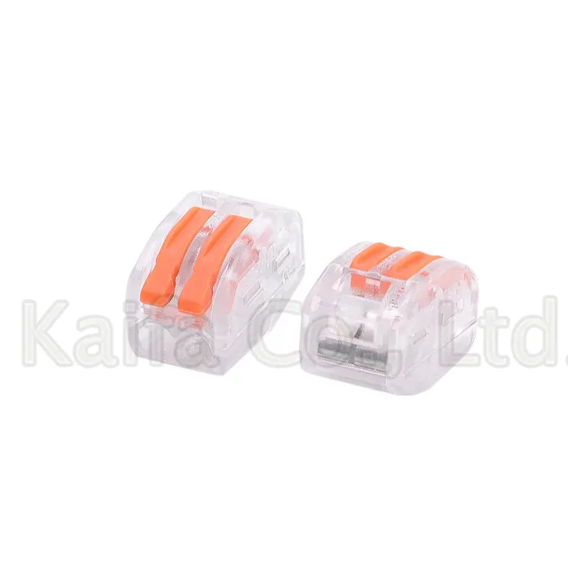 WAGO Type 222-412 222-413 222-415 Compact Wire Wiring Connector Conductor Terminal Block With Lever 0.08-2.5mm2 214 218 SPL-2 3 -