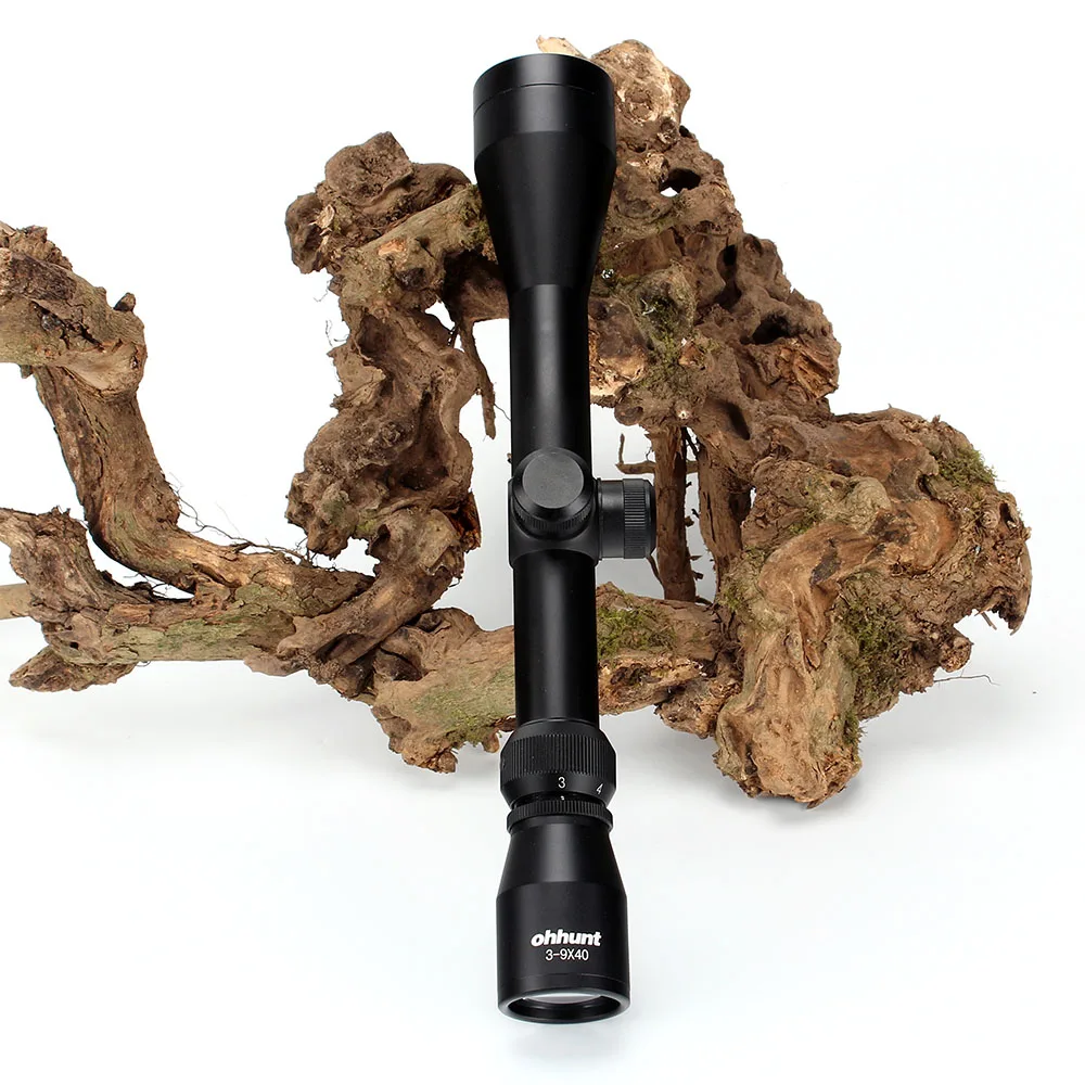Óptica de Caçaohhunt Telescópica para Pistolas Mira Riflescope Retículo Rangefinder Besta ou Mil Dot Calibre .177 .22 3-9x40 16 rangefinder, besta ou mil dot, mira telescópica