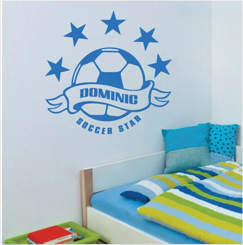 

Custom personalized name rugby football sports vinyl sticker art home decor wallpaper mural wall decals Living Room F-145