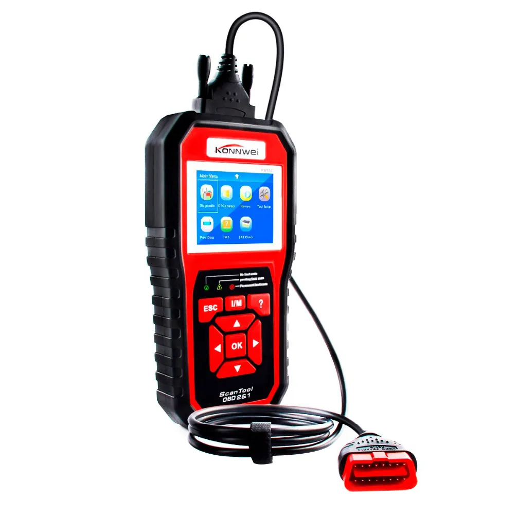 KONNWEI KW850 OBDII Автомобильная Марка EOBD считыватель кодов неисправностей двигателя OBD2