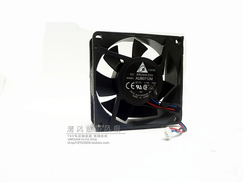 Free Shipping For Delta AUB0712M -7S53 DC 12V 0.18A 3-wire 3-pin connector 60mm Server Square Cooling Fan | Компьютеры и офис