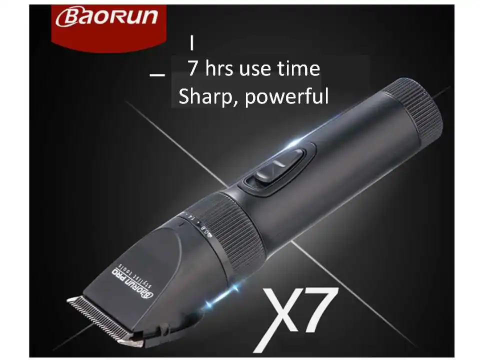 Профессиональный триммер для волос Baorun, машинки для стрижки волос, машинка для стрижки волос, инструмент для укладки, 2000 мАч, литий-ионный аккумулятор, длительное время использования