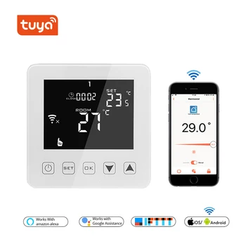 

Thermostat WiFi Remote Control Negative LCD Digital Touch Screen Temperature Controller for Electric Heating 16A Smart Home TUYA