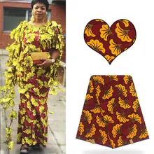 Настоящий воск, хлопок, гарантированный настоящий голландский воск, высокое качество, язычная восковой хлопок, 6 ярдов, африканская Анкара, швейная ткань