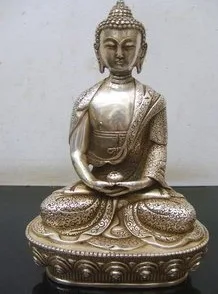 ZSR тибетская медь AMITABHA статуя Будды Шакьямуни | Дом и сад