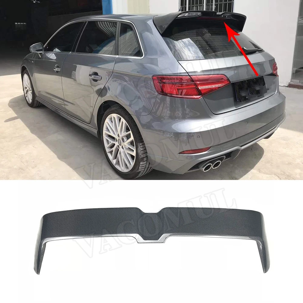 Задний спойлер на крышу окна углеродное волокно и FRP для Audi A3 S3 RS3 8V Хэтчбек 4 двери
