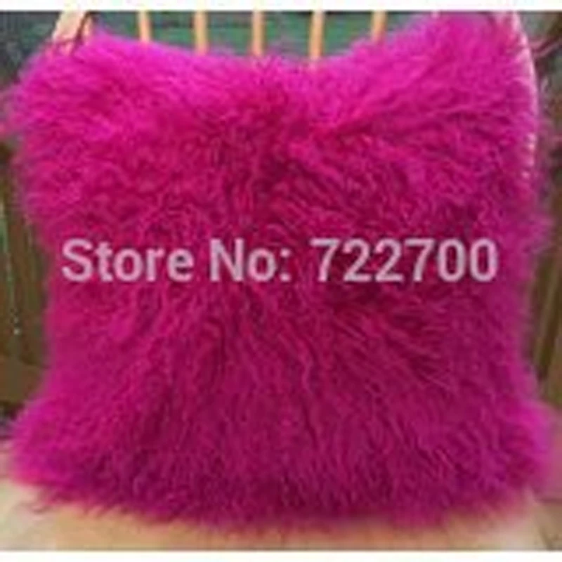 

Real Mongolian Lamb Fur Pillow Cover Decorative Throw Pillows Tibetan Sheepskin Cushion Cover Fur Pillowcase Capa De Alomfada