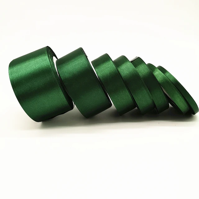 Dark green 5/8''15mm 25 Yards Silk Satin Ribbon Wedding decorative ribbons  gift wrap Christmas