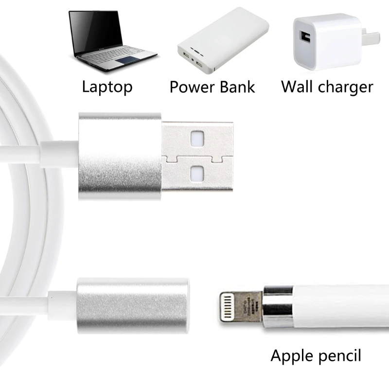 Металлический USB для 8Pin женский зарядный кабель зарядное устройство для 9,7 10,5 12,9 iPad Pro Карандаш