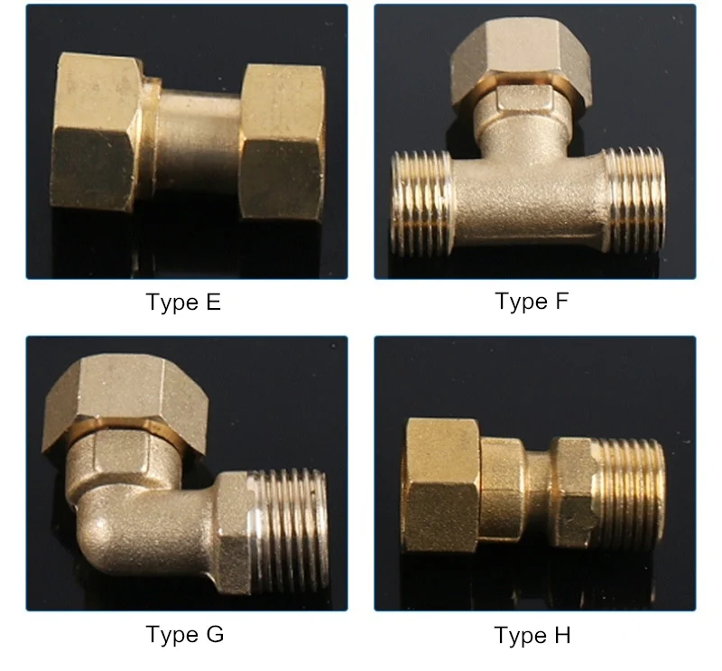 1/" локоть соединение тройник Соединительная муфта соединительная труба фитинги для водопроводных труб Т-образный кран латунь