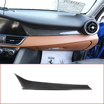 

Real Carbon Fiber Passenger Decoration Panel Cover Trim For Alfa Romeo Giulia 2017-2019 Car Accessories For LHD