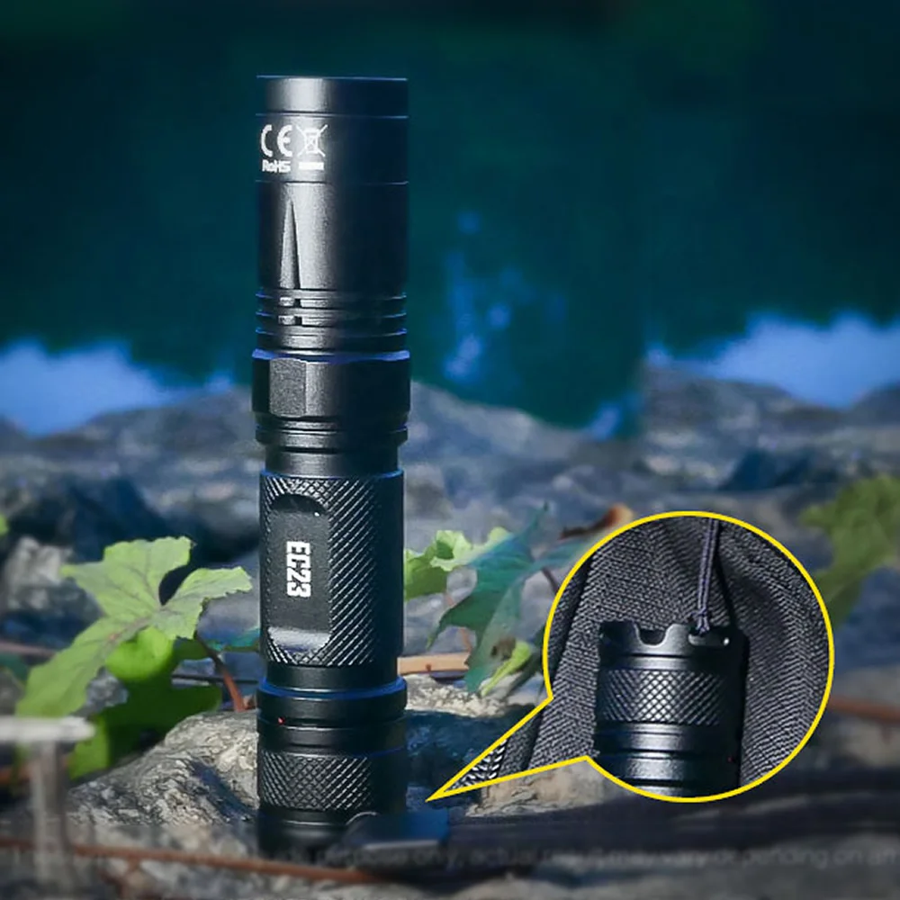 Светодиодный водонепроницаемый фонарик NITECORE EC23 1800 лм 8 режимов|portable torch|led flashlight