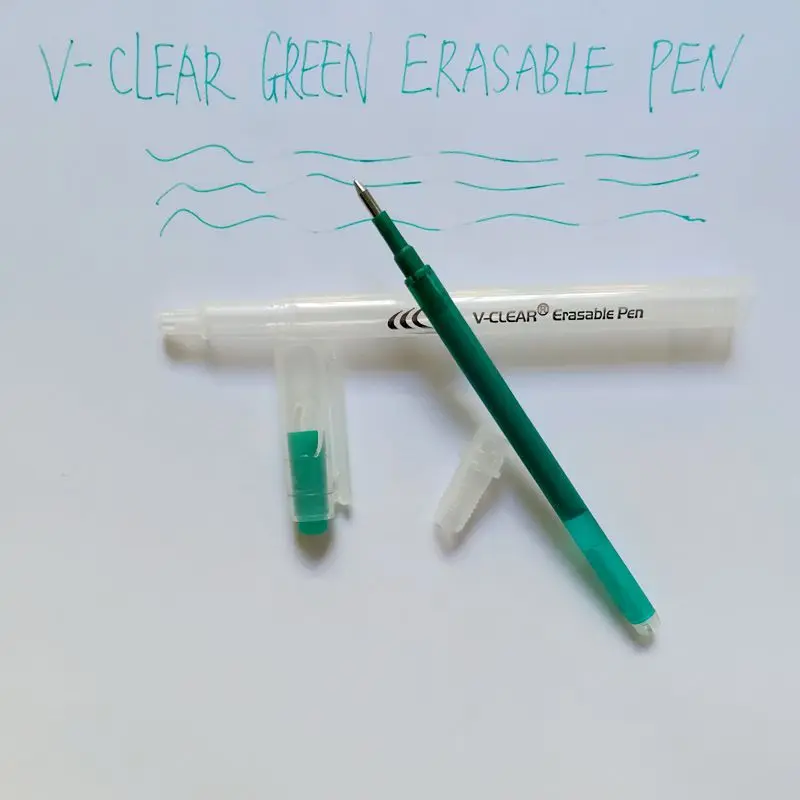 V-CLEAR 0.7mm Erasable Gel Pen with Eraser Transparent Plastic Tube Magic Pen Heat Vanishing Pen School Frixion Pen Stationery 3