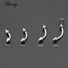 Alisouy – Piercing à sourcils incurvés, 16g, en acier inoxydable, coloré, bijoux, banane, oreille, Cartilage, Tragus ► Photo 2/5