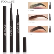 Focallure, 3 цвета, водостойкая стойкая черная, коричневая, карандаш для бровей, подводка для бровей, Кисть для макияжа, инструменты для красоты
