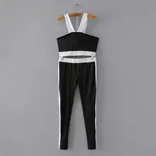 Mount Chain женский контрастный цвет высокая эластичность плотный набор спортивной одежды Одежда для йоги упражнения жилет и брюки фитнес набор