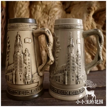 

Ancient Architecture Culture "Royal Castle Of Germanic" Ceramic Beer Embossed Mugs Or Landscape Collectibles