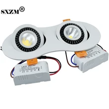 SXZM 14 Вт/20 Вт Светодиодный светильник COB, утопленный в AC85-265 в, внутренний светодиодный потолочный светильник, теплый белый/натуральный белый со светодиодным Драйвером