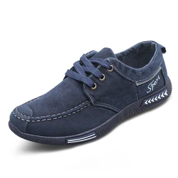

New Canvas Men Shoes Denim Lace-Up Men Shoes New 2018 Plimsolls Breathable Male Footwear Spring Autumn Walking Shoes