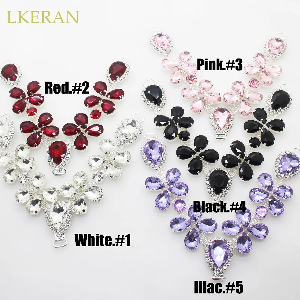 

Charm Silver 2pcs/pair Crystal Chain DIY Garment sewing accessories Metal Rhinestone bikini Connectors buckle fashion Slipper