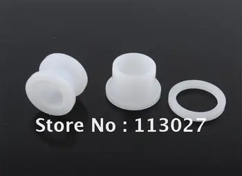 

White Acrylic Flesh Tunnel Ear Piercing 3mm-20mm Lot of 50pcs