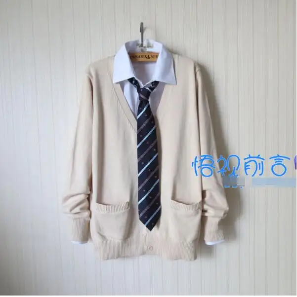 JK консервативный стиль школьная форма для женщин кардиган пальто японского аниме косплей Лолита Униформа костюм