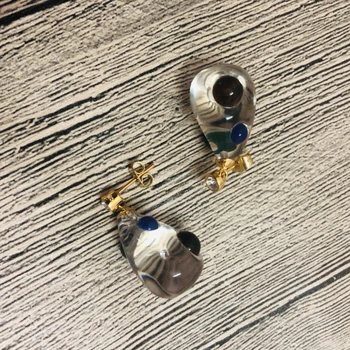 

Colorful Opal Inlay Fashion Fancy Transparent Resin Stone Water Stud Earrings Jewellery Oorbel Ohrringe Valentines day gift