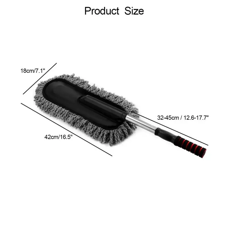 Уход за мойкой автомобиля Толстая нано микрофибра Съемная разборка Выдвижная длинная ручка щетка для воска для автомойки, очистки