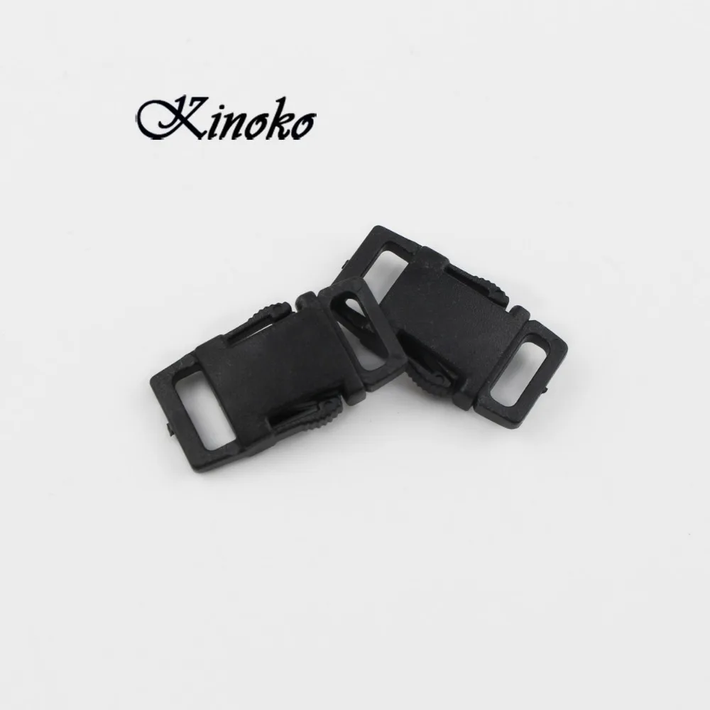 

20pcs 10mm Plastic Clasps Side Release Buckles For Paracord Bracelet Backpacks shoes Bags Cat Dog Collar Buckles Accessories