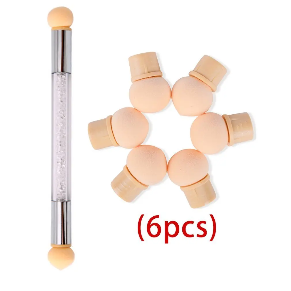 

Professional Nail Art Set Dual-ended Dotting Sponge Blooming Dotting Nail Polish Manicure Tool