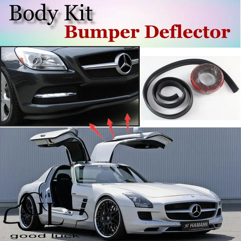 Для Benz CLK Class C208 A208 CLK350 бампер для губ отражающий Губы передний спойлер юбка Тюнинг