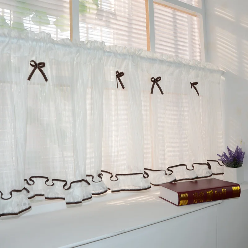 Bar Screen Small Gauze Shade Kitchen Curtains Door Curtains