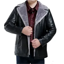 MFERLIER осень зима мужские Куртки из искусственной кожи Большие размеры 5XL 6XL 7XL флисовые винтажные теплые куртки больших размеров кожаные мужские