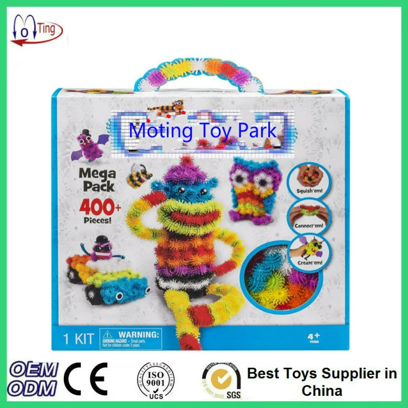 2016 Magic Puffer Ball 400 Pieces Accessories Build Mega Pack Animals DIY Assembling Spot Best Block