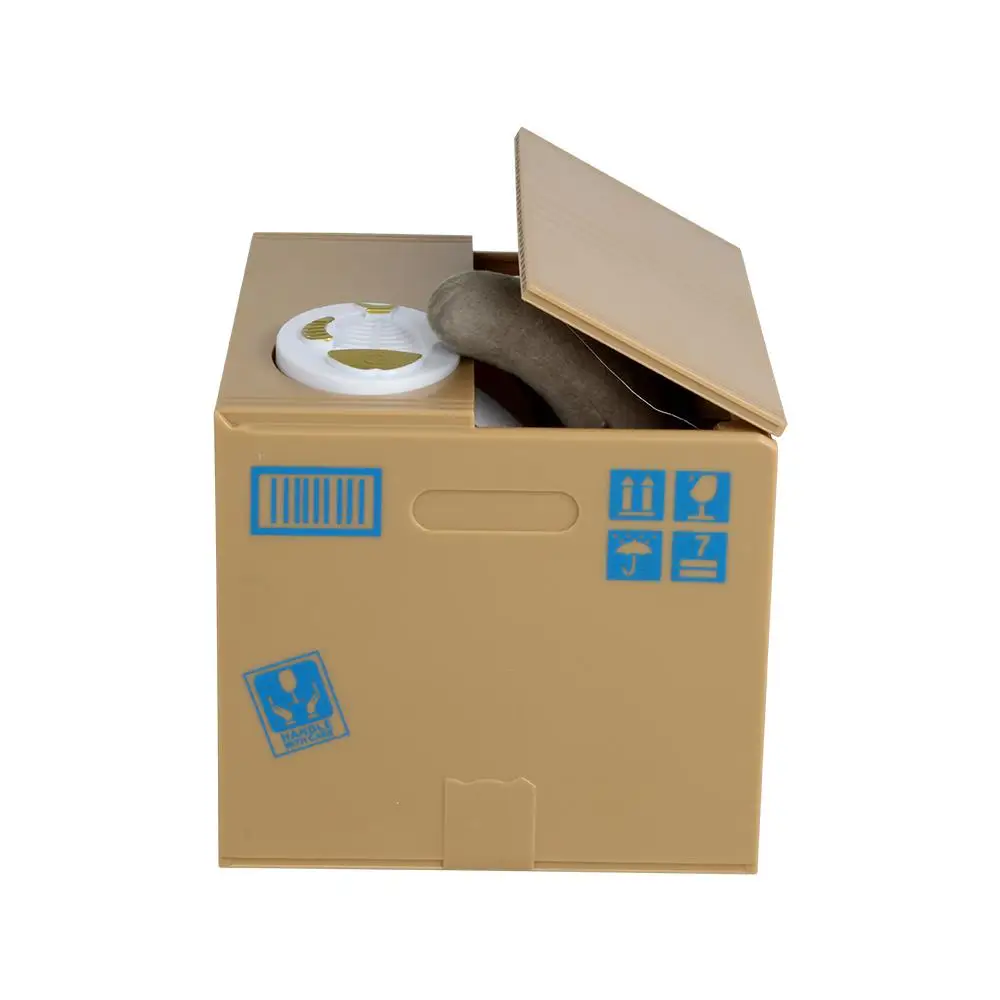 Saving Box Auto Piggy Bank Greedy Cat Storage Coin Box Save Money and Decoration Use Fashion home decoration A20
