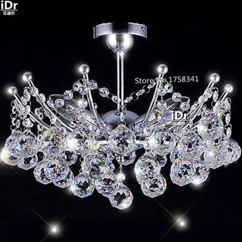 

empire Mini Crystal Chandelier Chrome Finish christmas lights Hanging kit Guaranteed100% Bedroom lamp Hall D400MM