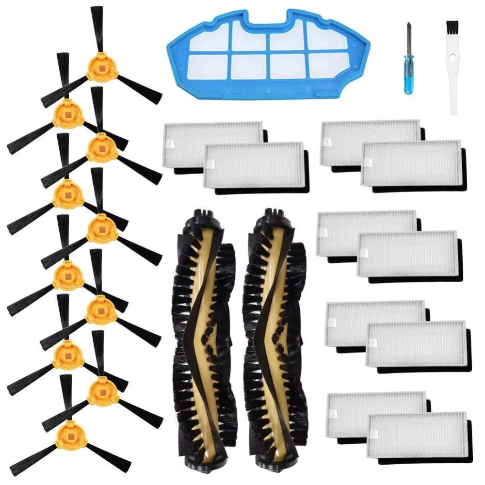 

Replacement for Cecotec Conga Excellence 990 Robot Vacuum Cleaner Accessory Kit Main brush Hepa Filter,Side Brush