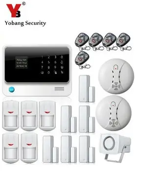 

YobangSecurity G90B Touch Keypad LED Displays Wifi GSM Alarm Home Burglar Security Alarm System Android IOS APP Remote Control